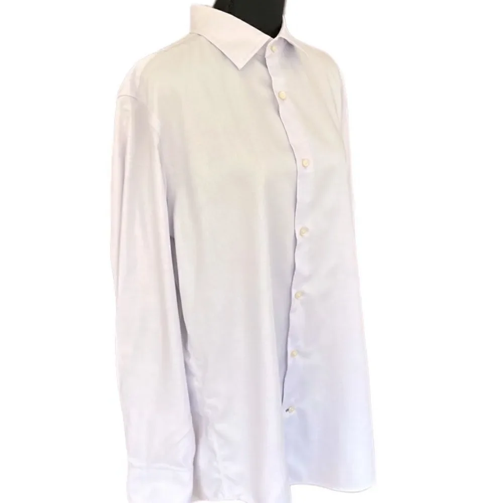 Banana Republic Non-Iron Slim Fit purple/white tiny check button front shirt